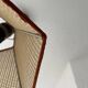 Suspension vintage en bois et cannage
