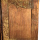 Stained solid wood cap, old walnut door