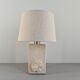 French sculpture lamp in white stone, 60s