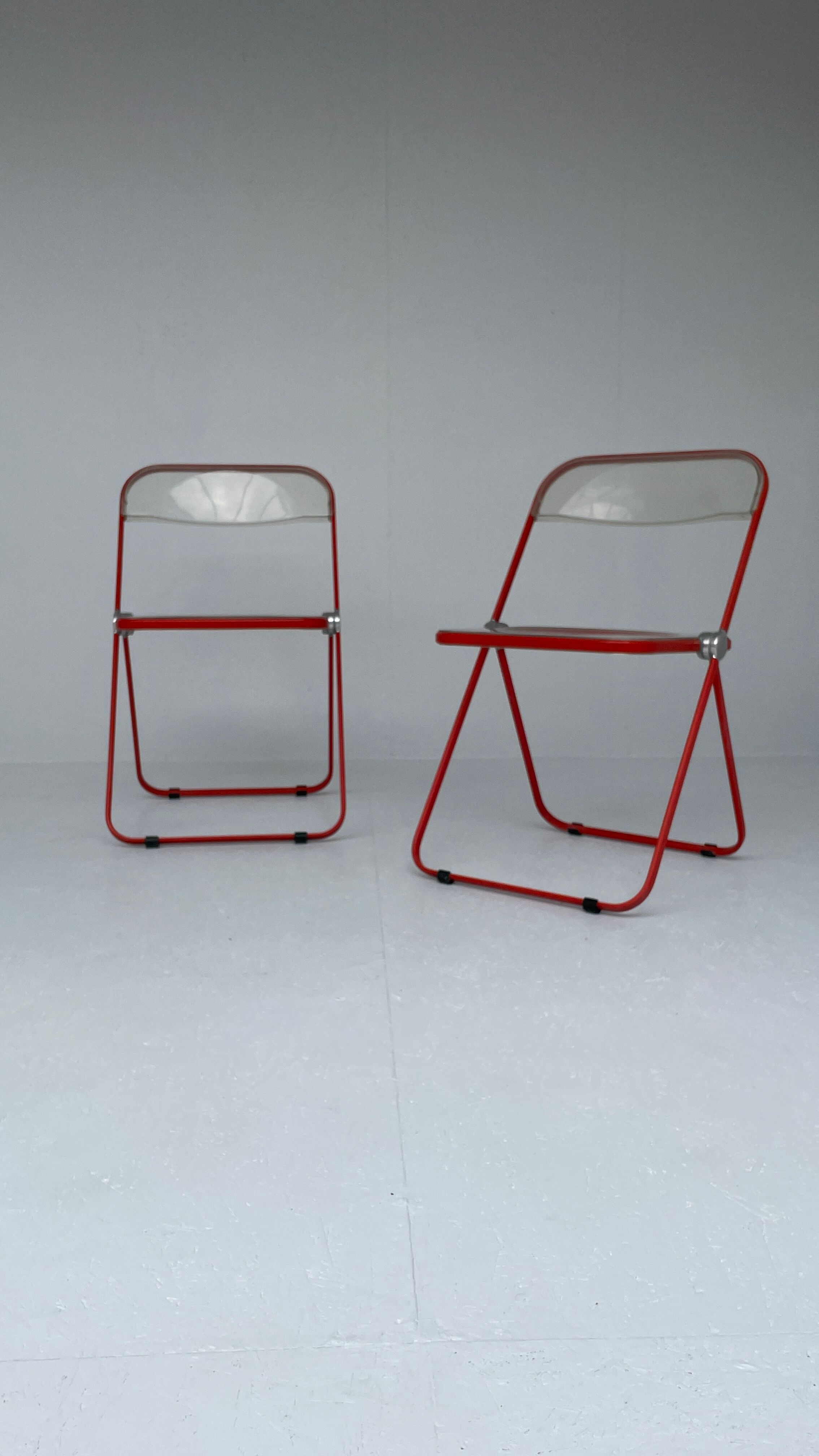Set of "Plia" Chairs by Giancarlo Piretti for Castelli, 1970's