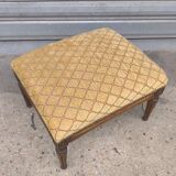 Louis XVI period wooden and velvet ottoman