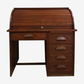 American office with curtain box administration oak