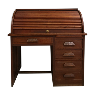 American office with curtain box administration oak