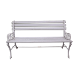 1960s cast iron and wood bench