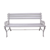 1960s cast iron and wood bench