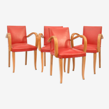 Suite of 4 bridge armchairs