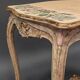 Vintage French provincial painted table | Shabby chic floral console table | Ornate rococo vanity desk with hand-painted roses