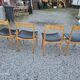 4 Scandinavian beech chairs from the 1960s.