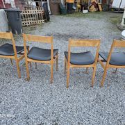 4 chaises scandinave en hêtre des années 60