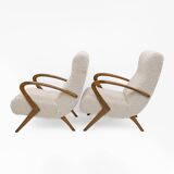 Attribute to Paolo Buffa Mid-century Modern Italian Bouclè Armchairs, Pair