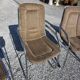 4 chaises Cidue en métal chromé, années 70