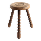Spiral leg tripod stool
