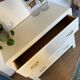 Vintage chest of drawers restored in white painted wood