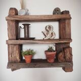 Solid wood wall shelf