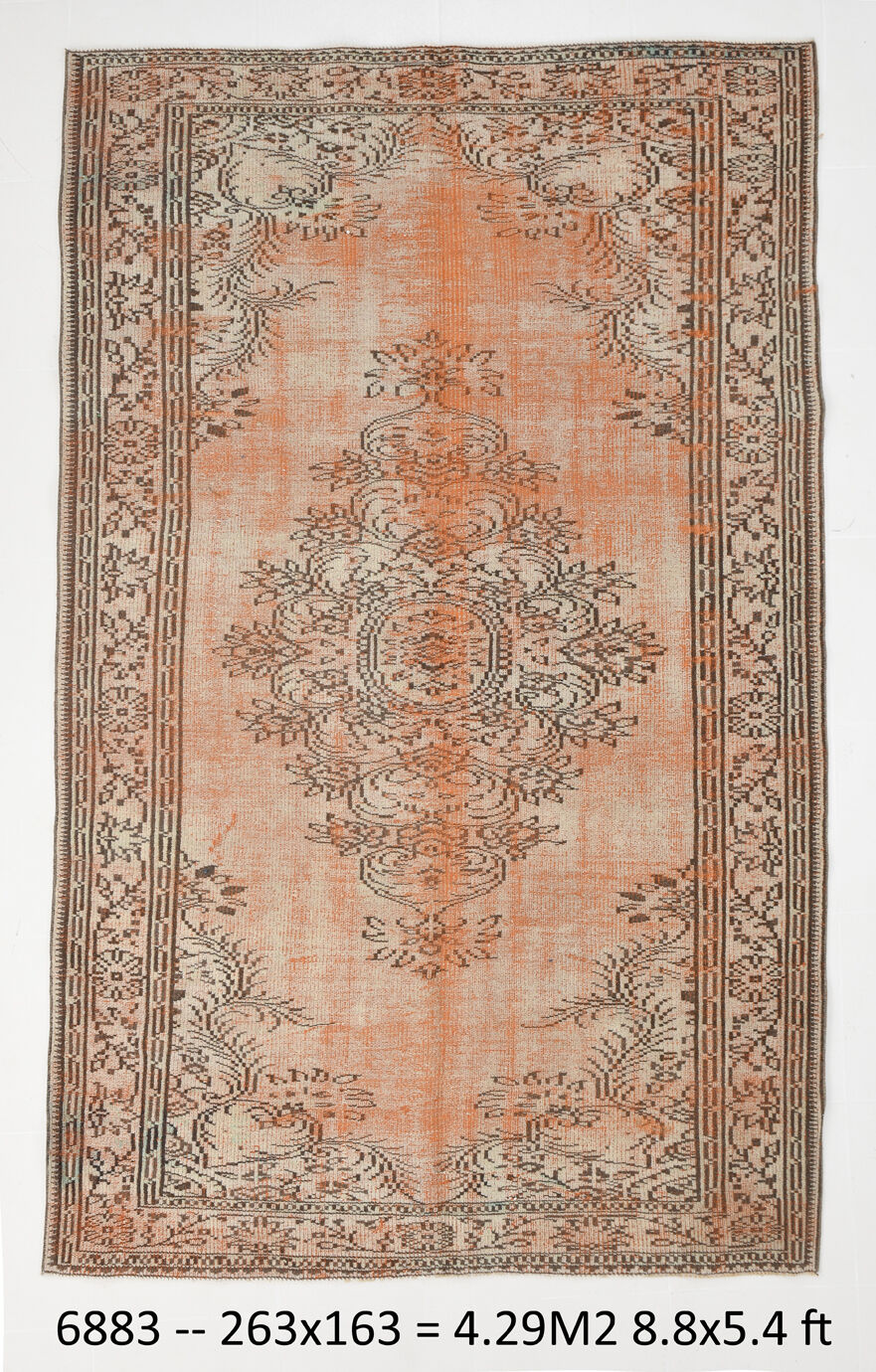 5x8 classic turkish vintage rug, 5x8 vintage rug, 263x163cm