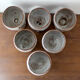 Set of 6 ceramic glasses Roger jacques Grès du Puisaye