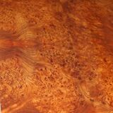 Coffee table, cocktail bar hidden in Elm Magnifier by Paul Michel, 1970 Roche Bobois