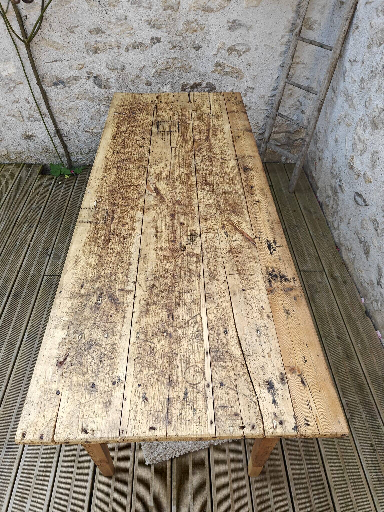 Restored old farmhouse table
