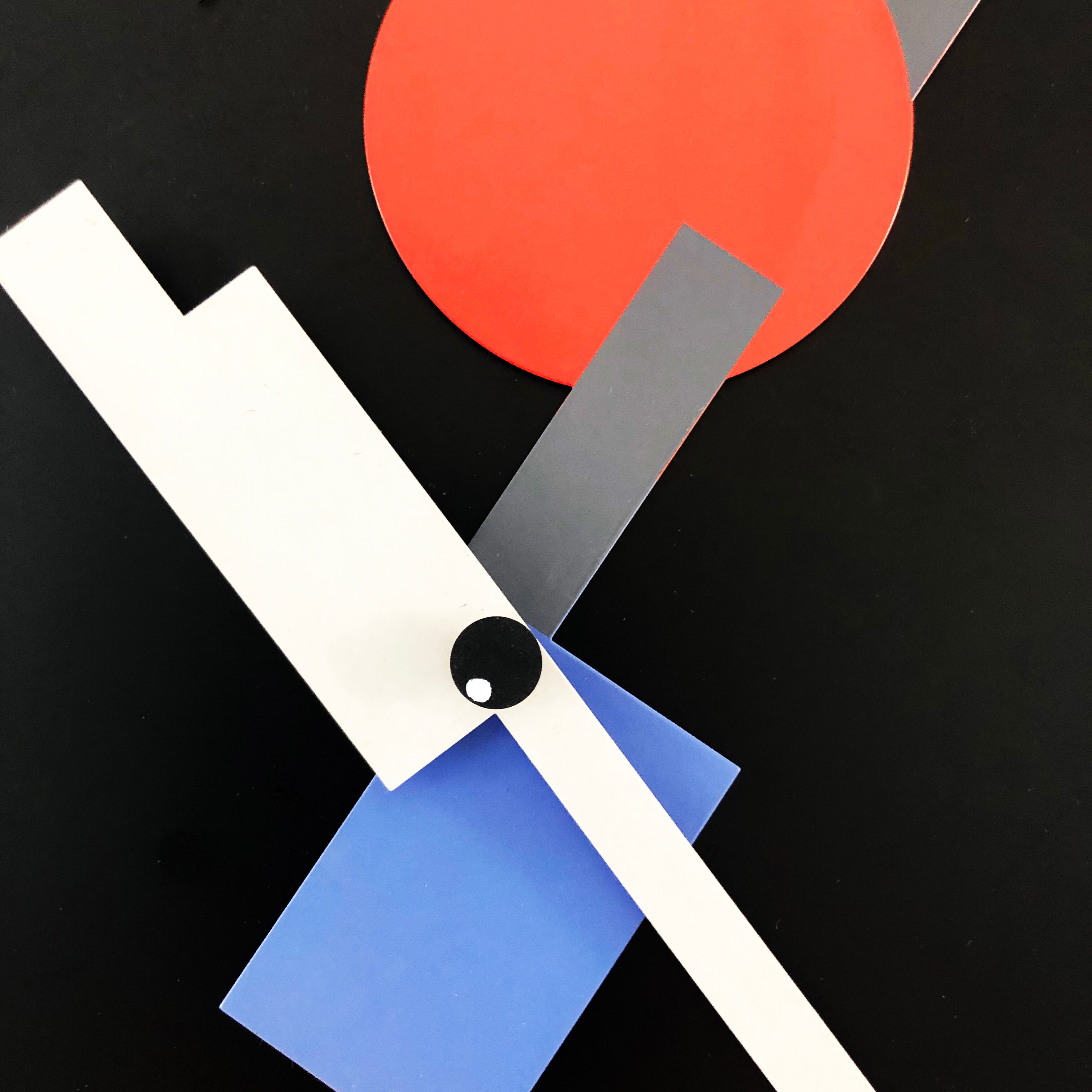 Nicolaï Canetti's constructivist wall clock for Artec, USA/Japan, 1980s