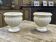 Pair of reconstituted stone planters from the 1970s.