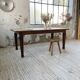 Solid oak farmhouse table 185cm