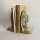 Indian chief bookends in solid gilded brass, 1970