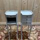 Pair of white Louis XV style bedside tables.