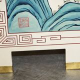 Vintage folding screen in hard stone