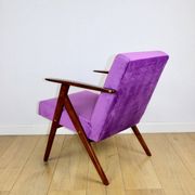 Vintage armchair like VAR purple velvet - 2 pieces available