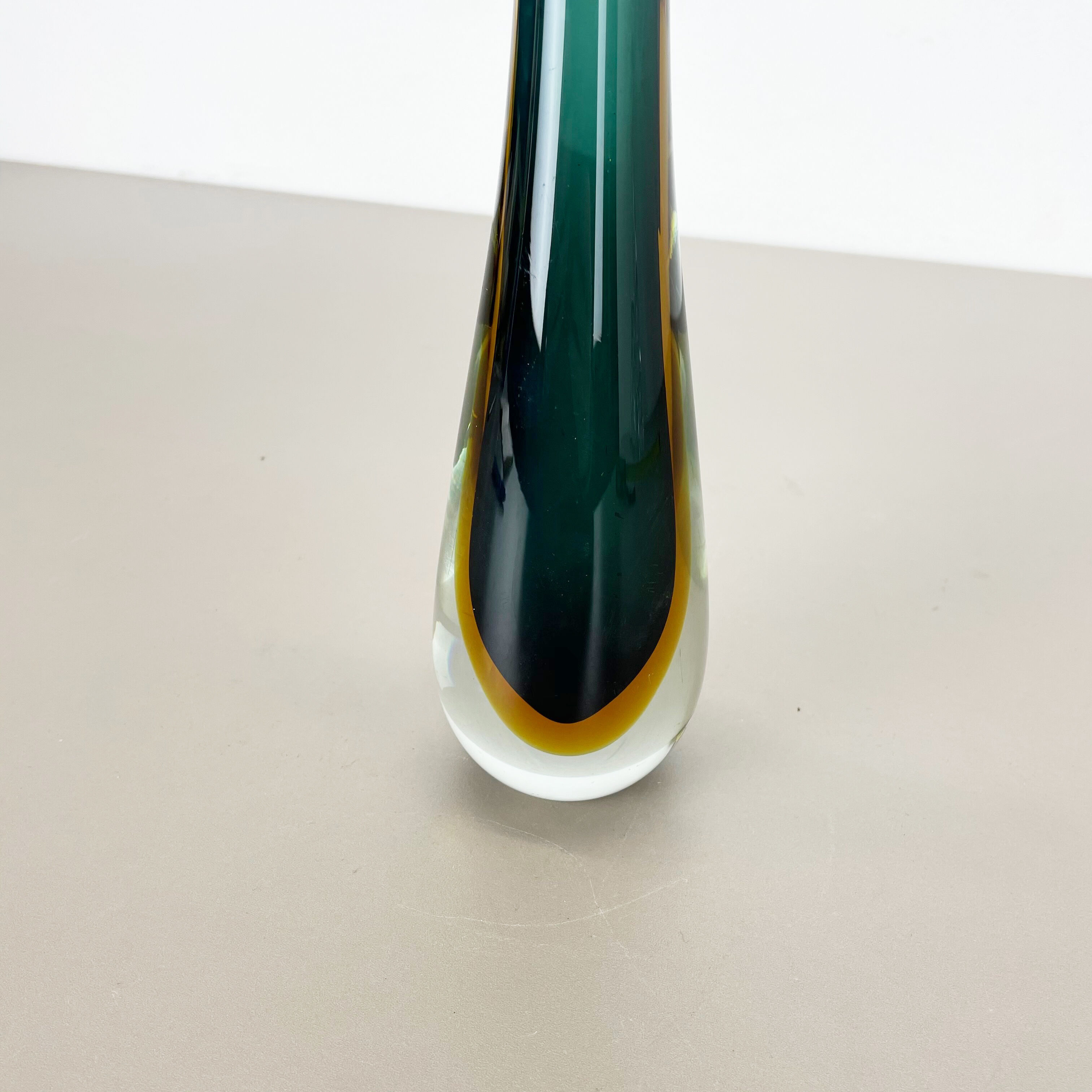 Large Murano Glass Sommerso Vase Designed by Flavio Poli attrib., Italy, 1970s