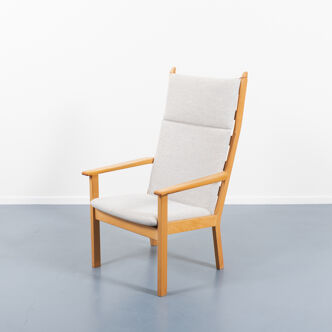 Fauteuil lounge à dossier haut GE 284A par Hans Wegner pour Getama