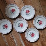 Lot n°1 de 6 assiettes à dessert Germaine de Badonviller