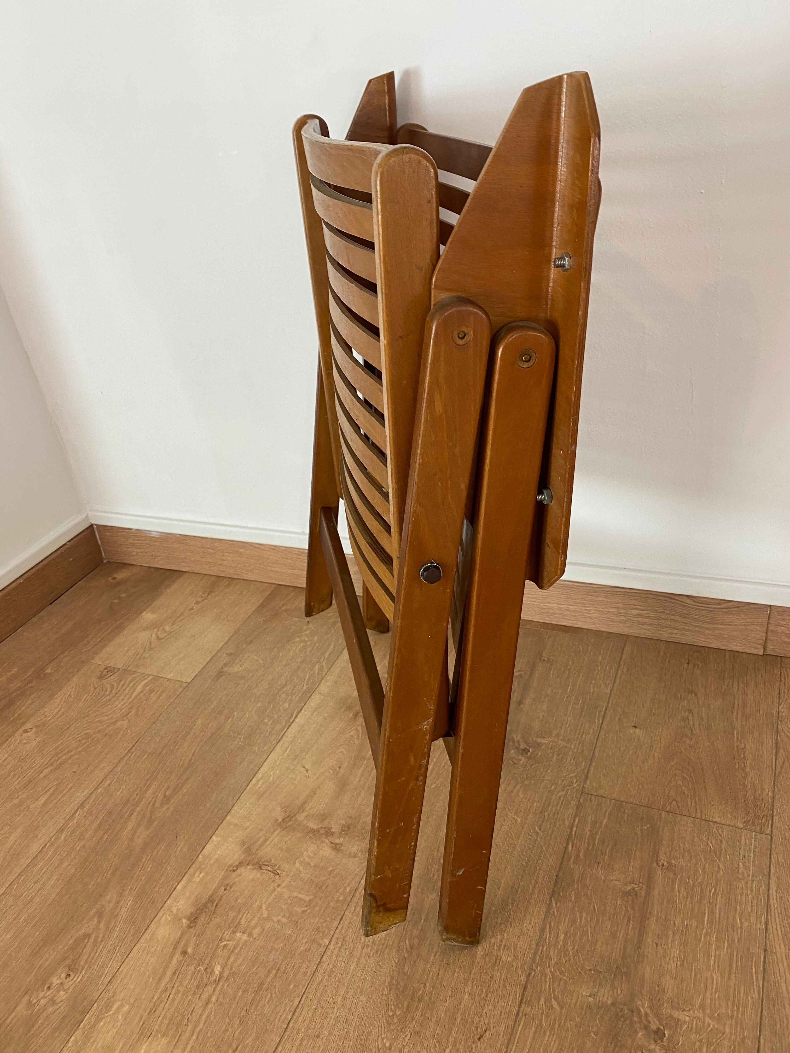Fauteuil vintage pliant Rex Niko Kralj style scandinave