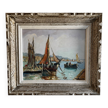 Tableau Marine Méditerranée – Régis BÉRARD (Louis BISSINGER) – Huile 1