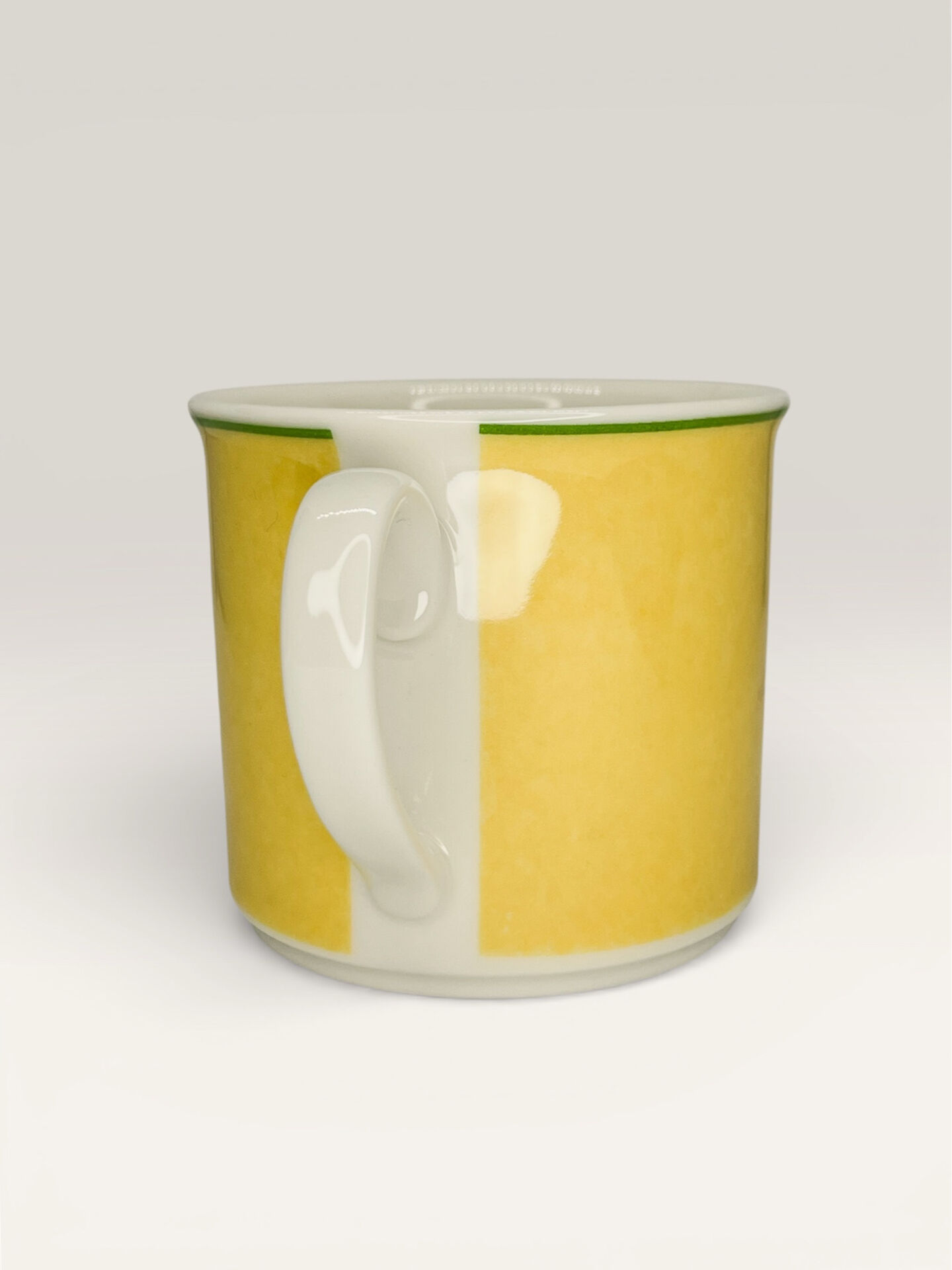 5 tasses vintage Villeroy & Boch jaune et verte
