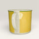 5 tasses vintage Villeroy & Boch jaune et verte