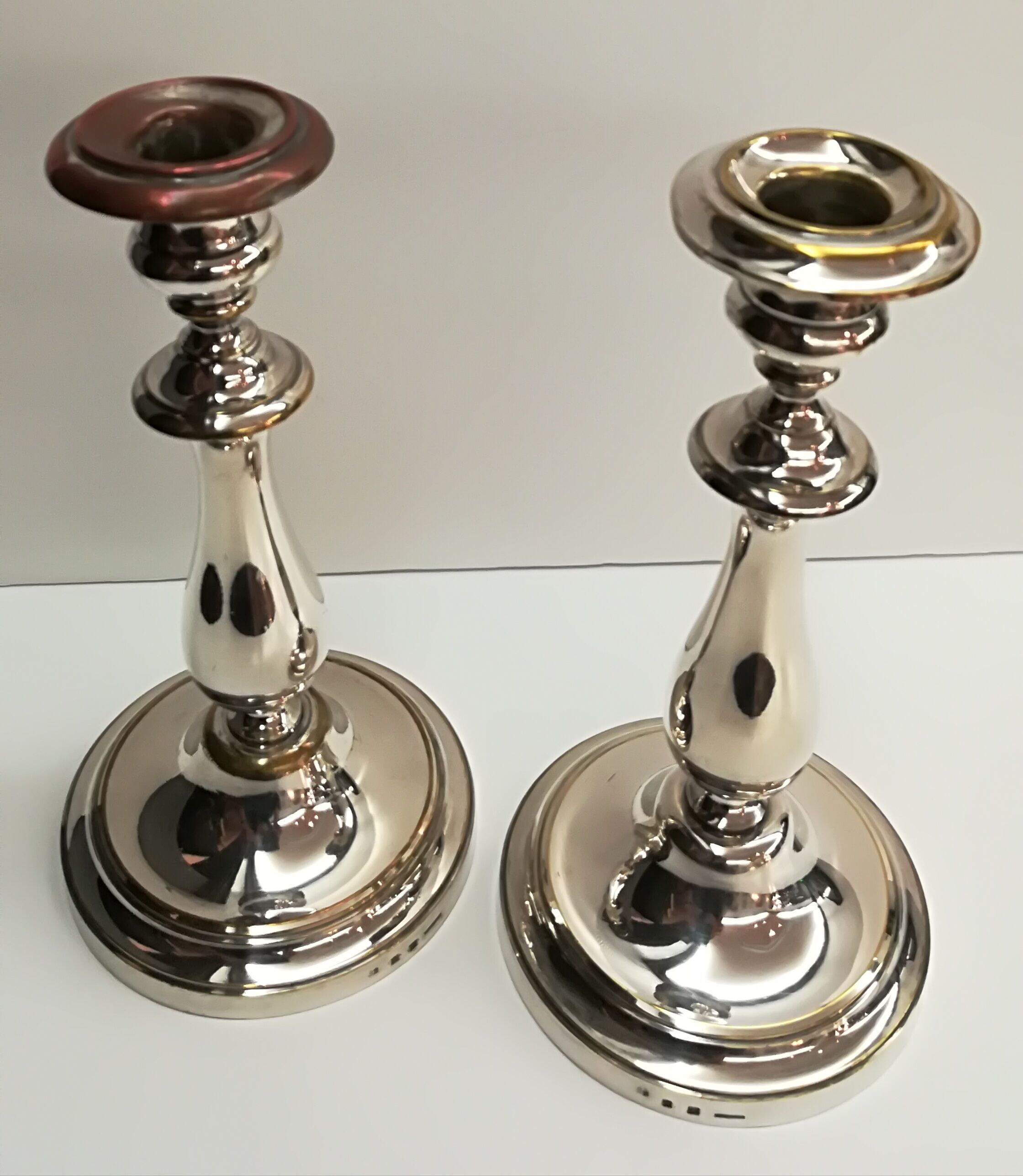 Pair of candlesticks Christofle silver metal