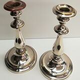 Pair of candlesticks Christofle silver metal