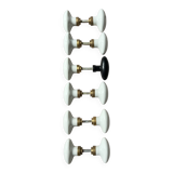 Porcelain and brass door knob