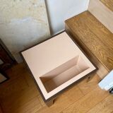 Beige and brown coffee table