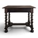 Table bureau Louis XIII en noyer massif