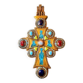 Croix en céramique émaillée, Marc Roussel.