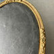 Antique Metal Gold colored Oval Picture Frame brass