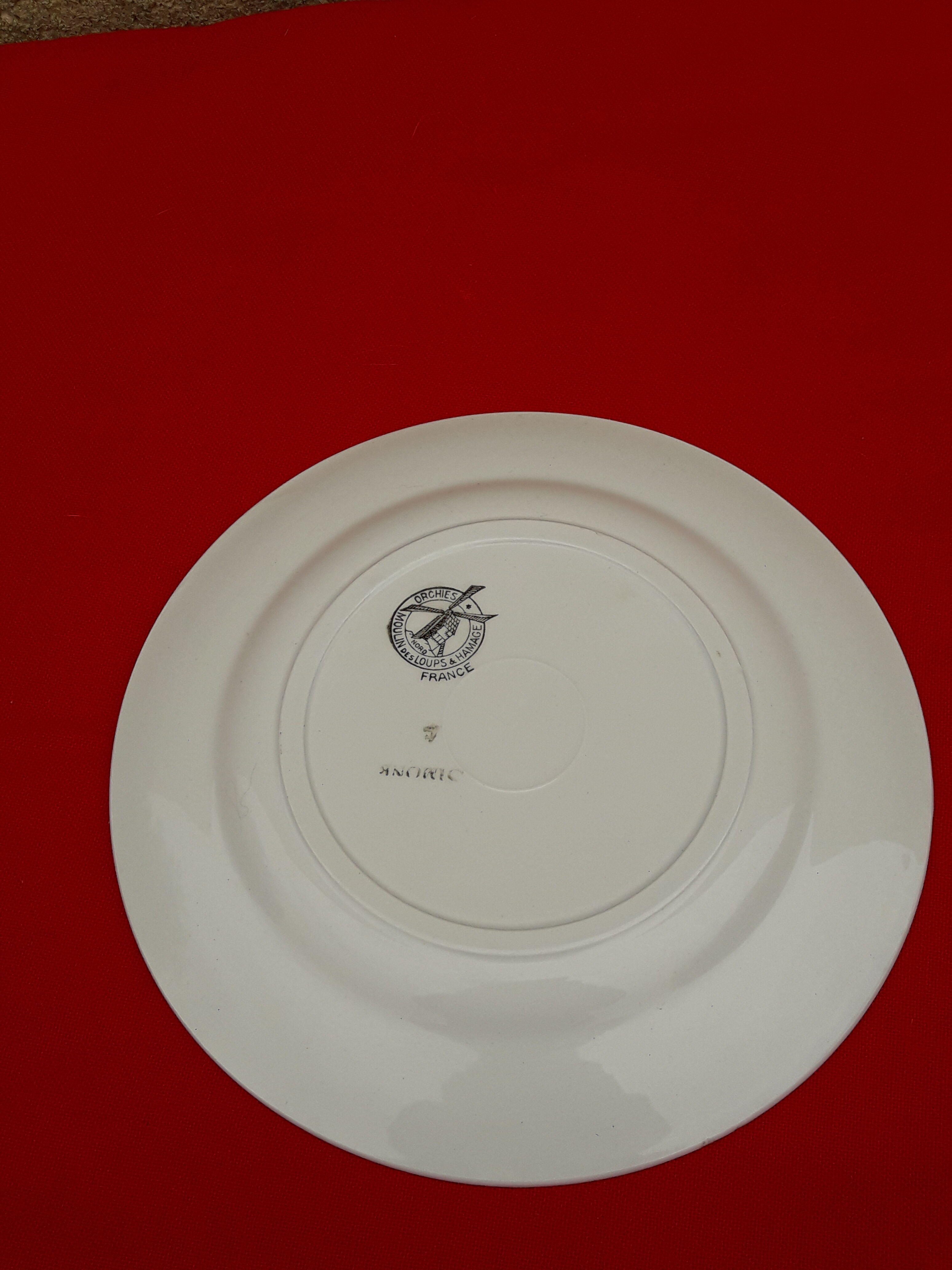 Dessert plate in earthenware Moulin des loups ² Hamage model Simone diam 21 cm