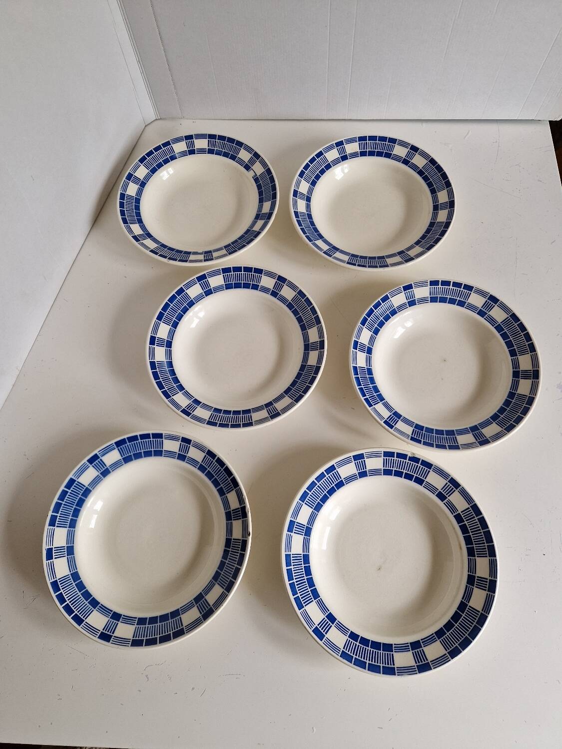 Set of 6 Badonviller Nil Model soup plates