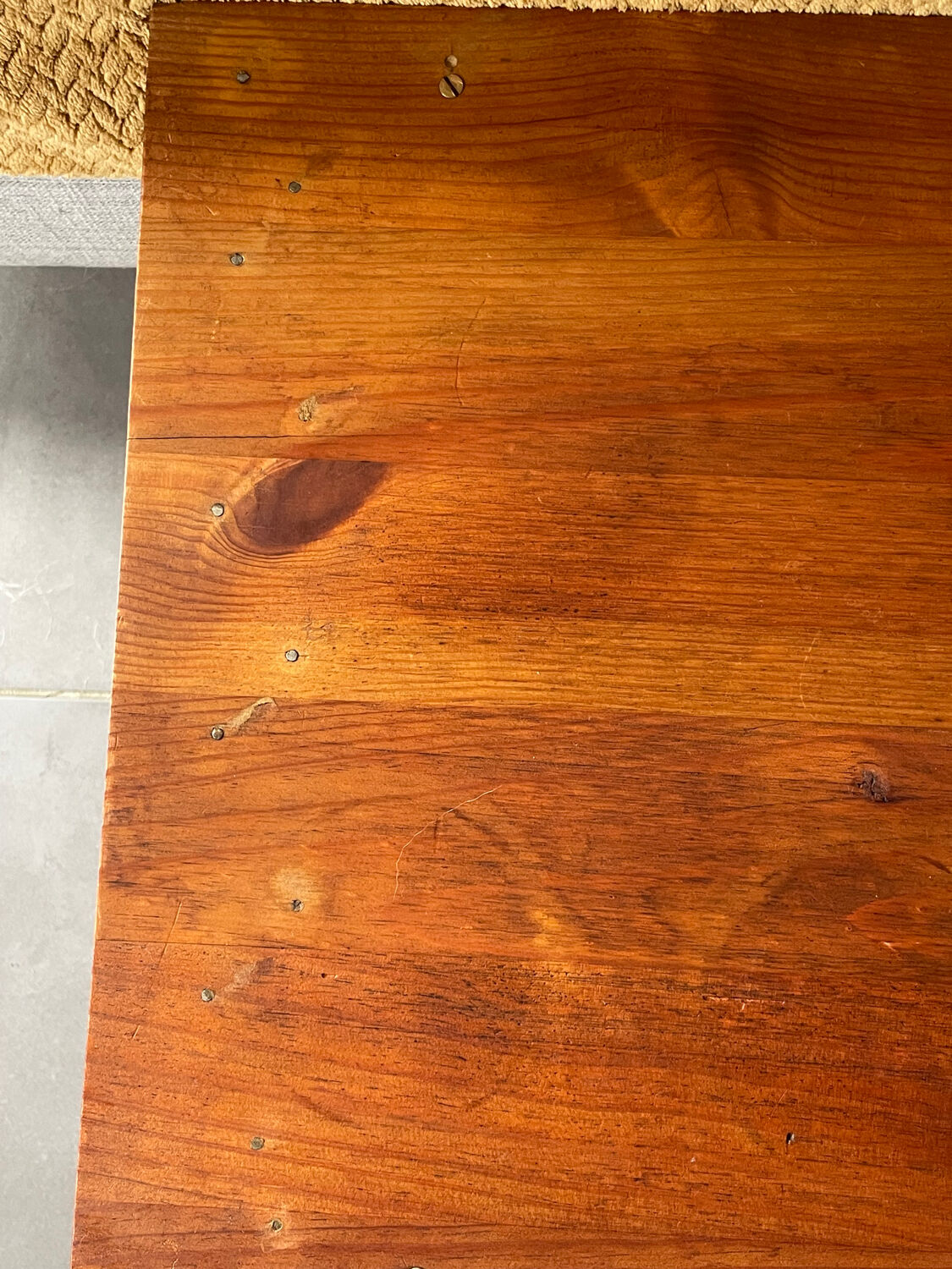 Rectangular wooden coffee table