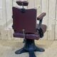 1950s hairdresser's chair covered with skaï - slightly reclining backrest
