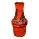 Vase Scheurich Fat Lava rouge et brun – Modèle 209-18 – Années 1970