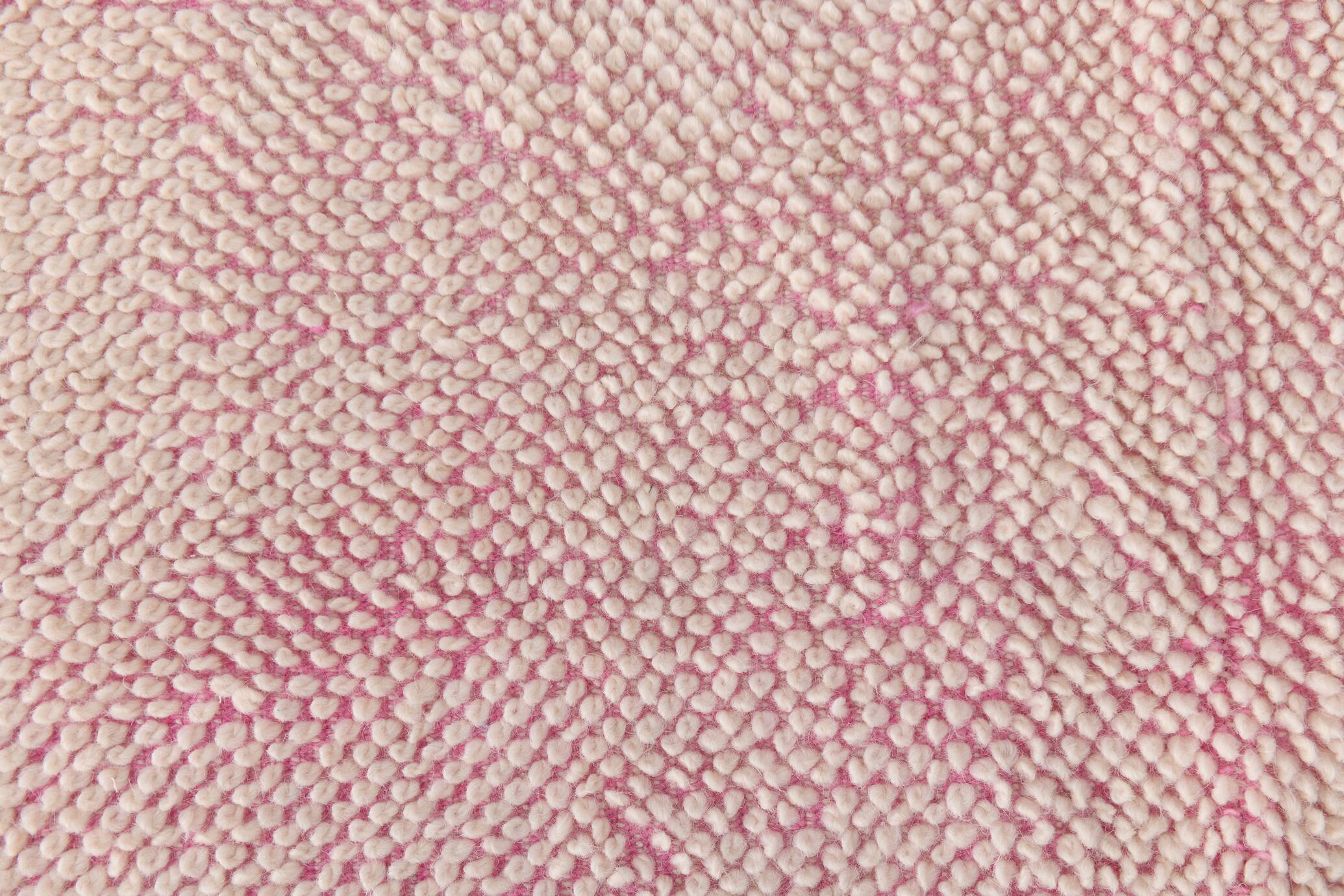 4x7 Shades Of Pink & Beige Handmade Wool Vintage Rug, 129x220Cm SK 34944