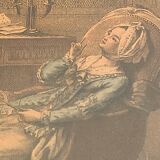 "La Soirée D'Hyver" original colour engraving of 1774